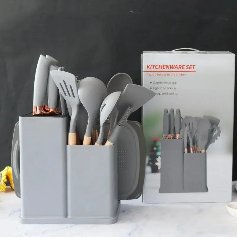 SET COMPLETO DE UTENSILIOS DE COCINA DE SILICONA CON 19 PIEZAS - 2