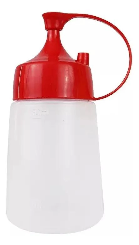 DISPENSADOR PEQUEÑO PARA SALSA CON BOTELLA TRANSPARENTE DE 180 ML - 1