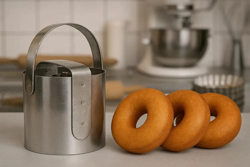 CORTADOR DE DONAS Y ROSCAS DE ACERO INOXIDABLE DE 7 CM - 3
