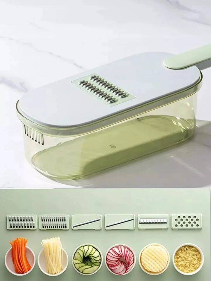 PICADOR Y RALLADOR MULTIFUNCIONAL PARA VERDURAS Y QUESO CON 6 CORTES - 2