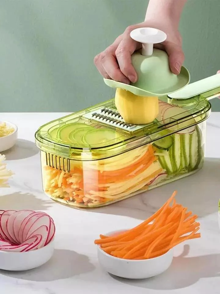 PICADOR Y RALLADOR MULTIFUNCIONAL PARA VERDURAS Y QUESO CON 6 CORTES - 3