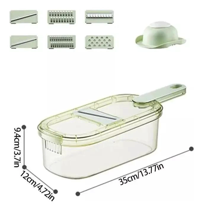 PICADOR Y RALLADOR MULTIFUNCIONAL PARA VERDURAS Y QUESO CON 6 CORTES - 4