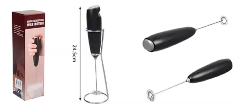 BATIDOR MINI REVOLVEDOR PARA CAFE , LECHE Y HUEVOS CON ESPUMA - 2
