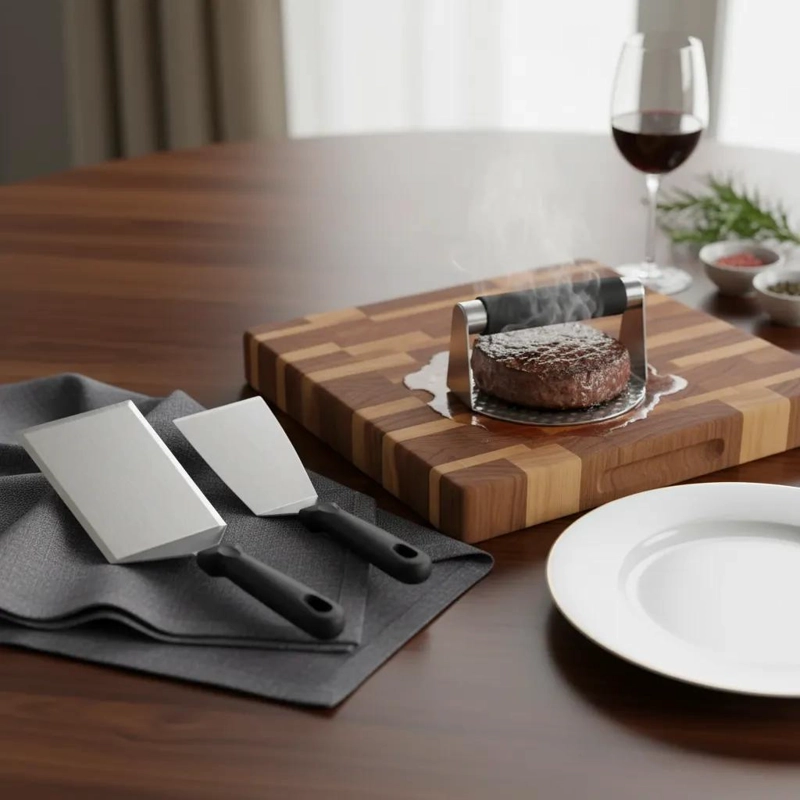 KIT DE 3 ESPATULAS PARA PLANCHA CON DISEÑO ERGONOMICO Y RESISTENTE - 3