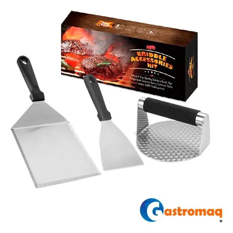 KIT DE 3 ESPATULAS PARA PLANCHA CON DISEÑO ERGONOMICO Y RESISTENTE - 5