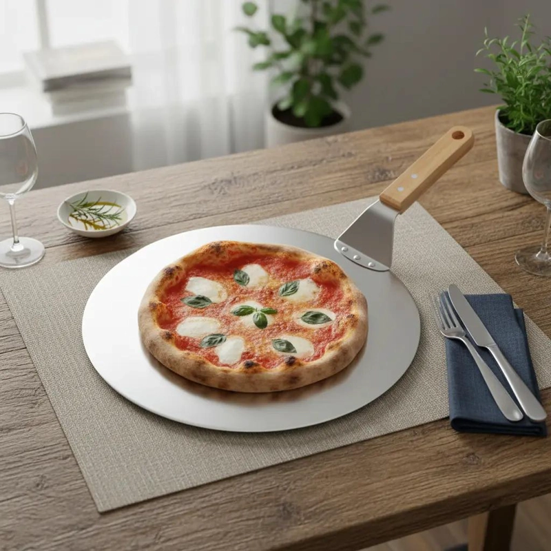 ESPATULA PARA PIZZA DE ACERO INOXIDABLE RESISTENTE PARA HORNO - 1