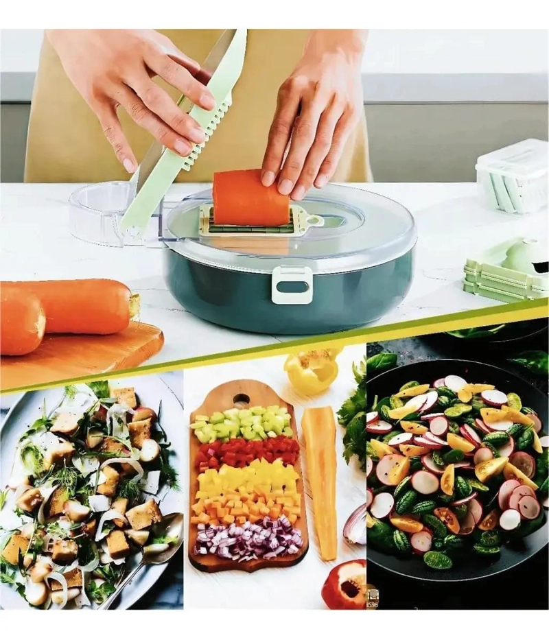 SET DE 12 PIEZAS PARA CORTAR Y RALLAR VERDURAS, QUESOS Y FRUTAS - 1