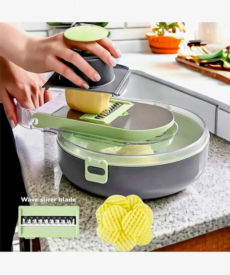SET DE 12 PIEZAS PARA CORTAR Y RALLAR VERDURAS, QUESOS Y FRUTAS - 2