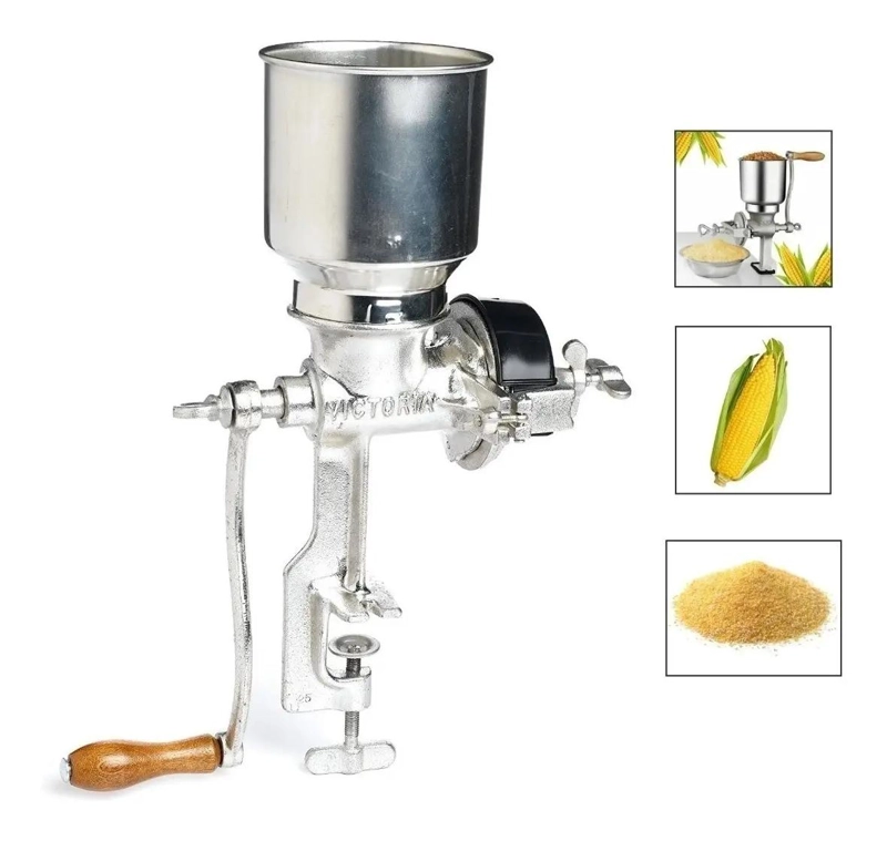 MOLINO MANUAL METALICO PARA GRANOS COMO MAIZ, CAFE  Y ARROZ - 2