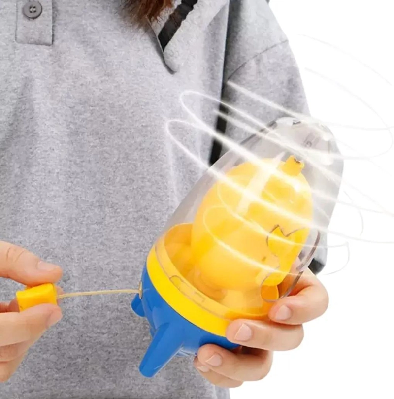 BATIDOR MANUAL DORADO PARA HUEVOS CON FUNCION CENTRIFUGA PARA MEZCLAR YEMA Y CL - 1