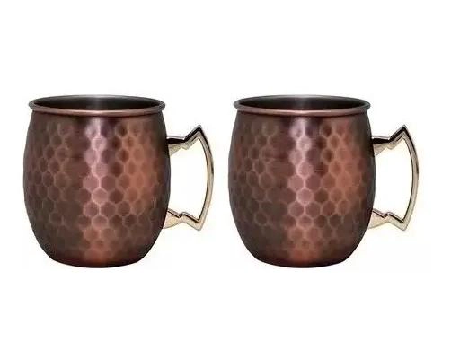 SET DE 2 VASOS DE COBRE PARA TRAGOS ESTILO MOSCOW MULE Y MOJITO - 1