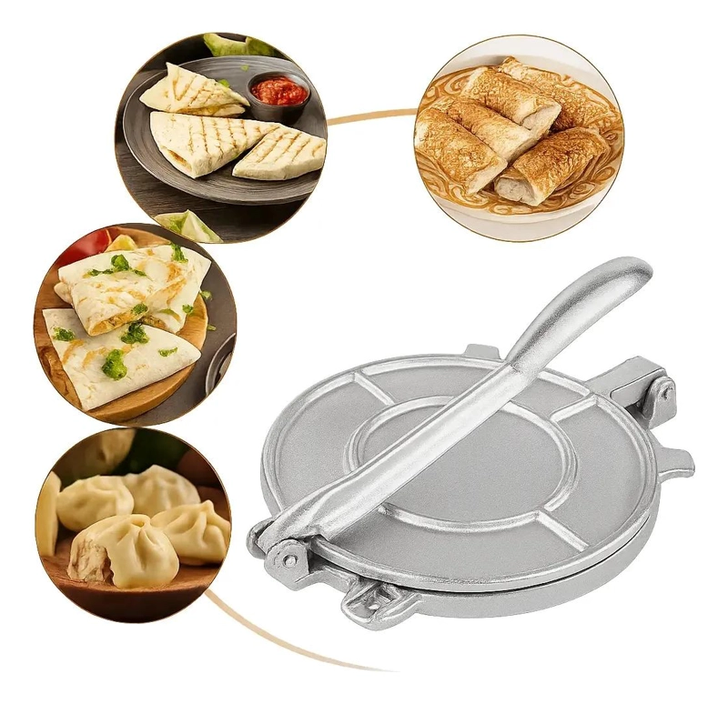 PRENSA MANUAL GRANDE PARA MASAS DE TORTILLAS AREPAS Y EMPANADAS - 1