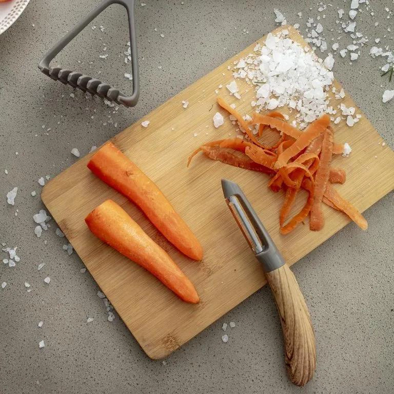 PELADOR ERGONOMICO PARA MANGO CON DISEÑO BLANCO PARA COCINA - 1