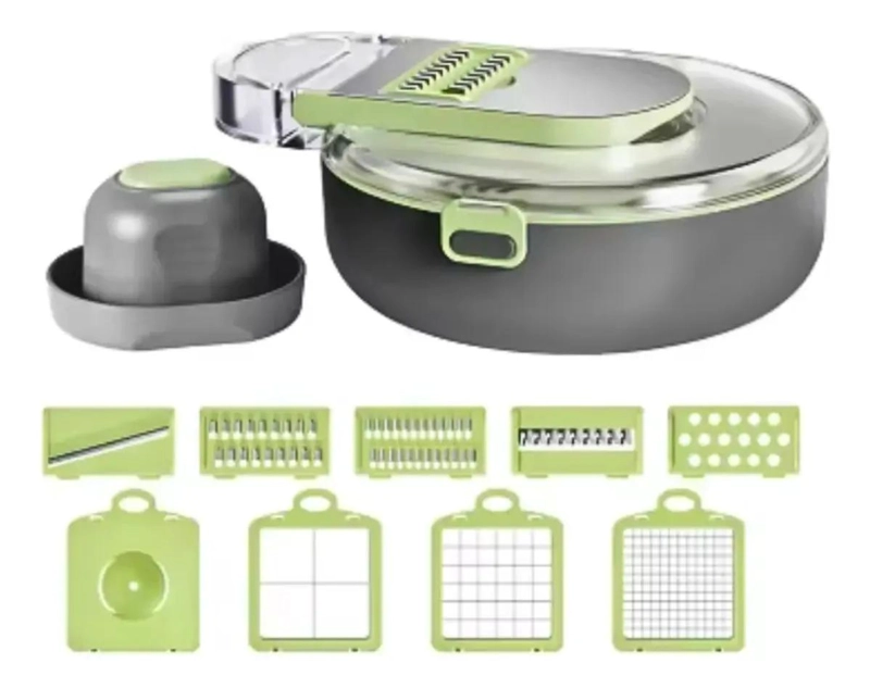 CORTADOR Y REBANADOR MULTIFUNCION PARA VERDURAS CON 9 ACCESORIOS - 1