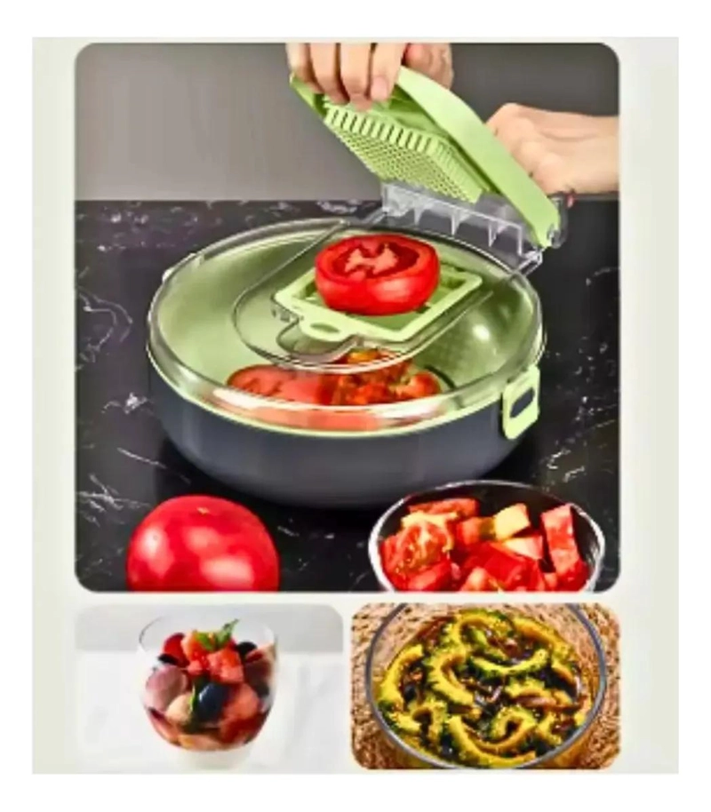 CORTADOR Y REBANADOR MULTIFUNCION PARA VERDURAS CON 9 ACCESORIOS - 5