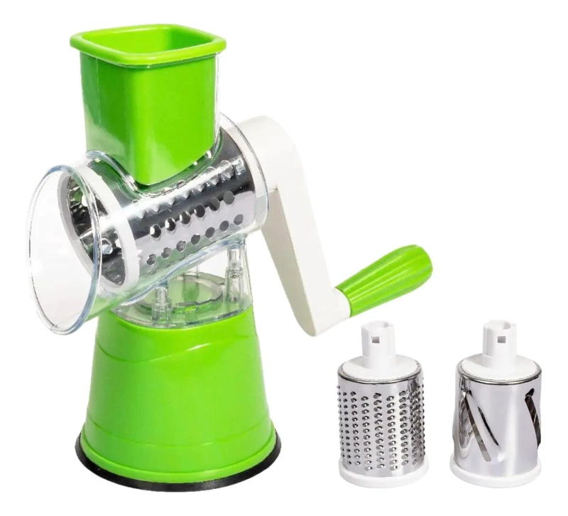 RALLADOR CORTADOR Y PICADOR MANUAL PARA VERDURAS Y QUESOS 3 EN 1 - 1