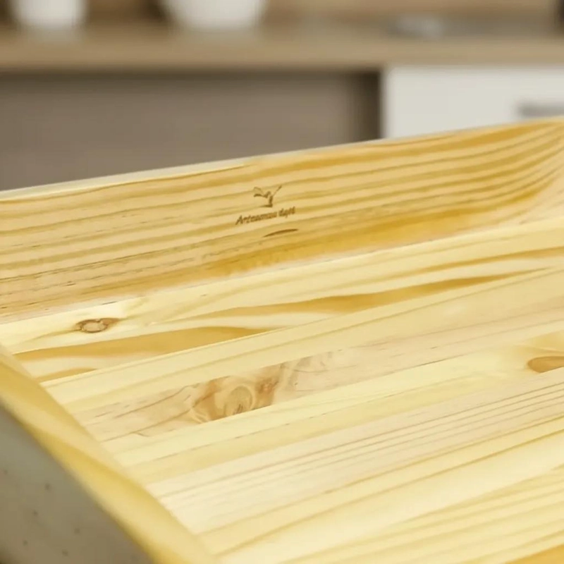 TABLA DE AMASAR DE MADERA CON USLERO INCLUIDO DE ALTA CALIDAD - 4