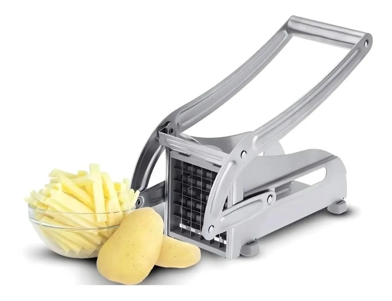 CORTADORA MANUAL PARA PAPAS FRITAS Y VERDURAS CON CUCHILLAS AFILADAS - 1