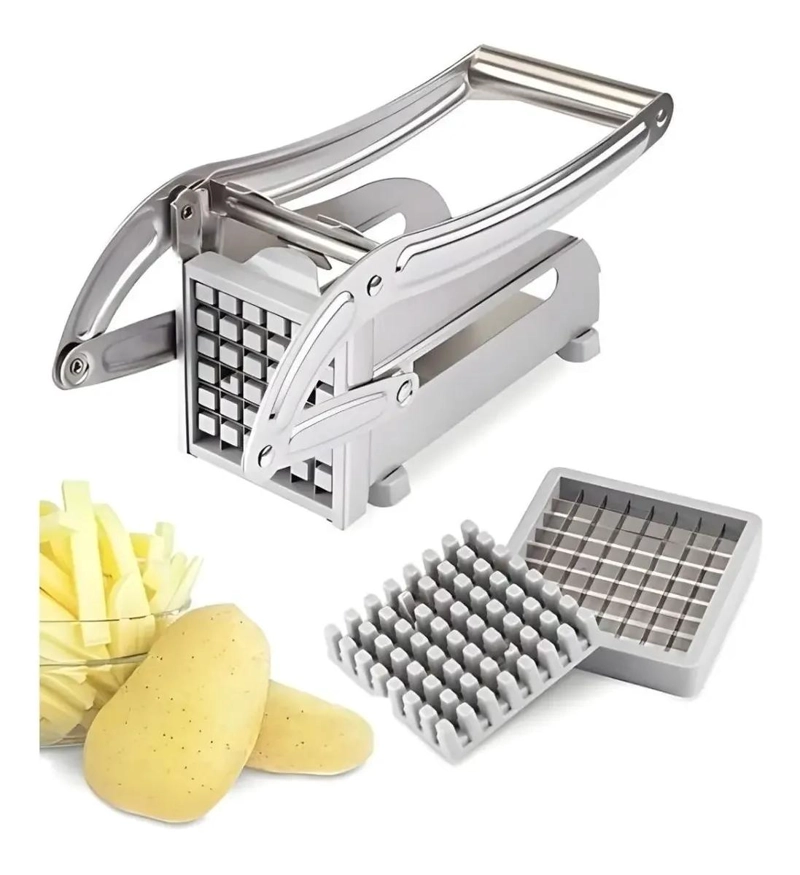 CORTADORA MANUAL PARA PAPAS FRITAS Y VERDURAS CON CUCHILLAS AFILADAS - 2