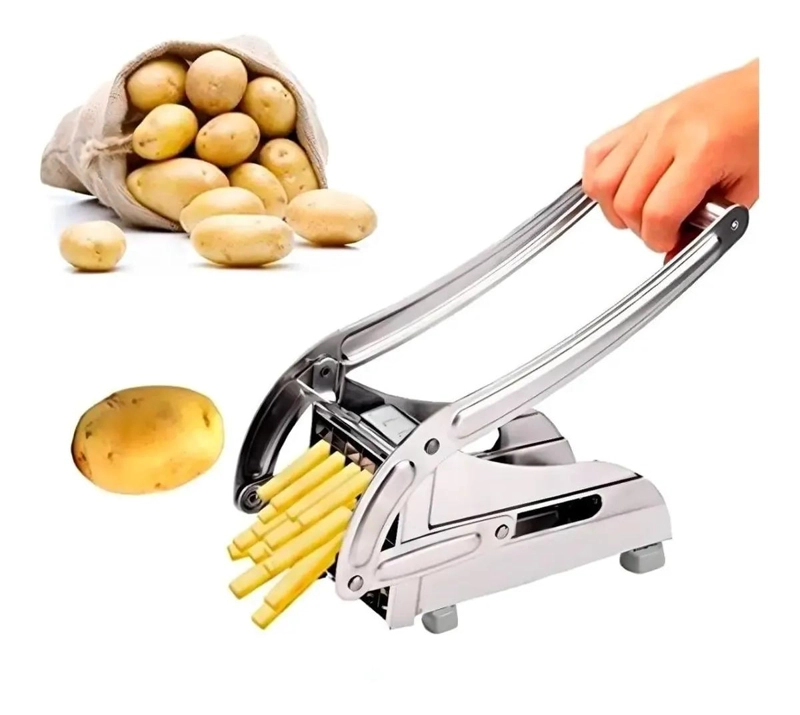 CORTADORA MANUAL PARA PAPAS FRITAS Y VERDURAS CON CUCHILLAS AFILADAS - 3