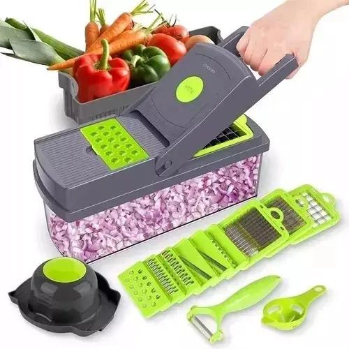 RALLADOR Y PICADOR MULTIUSO PARA FRUTAS Y VERDURAS 14 EN 1 - 1