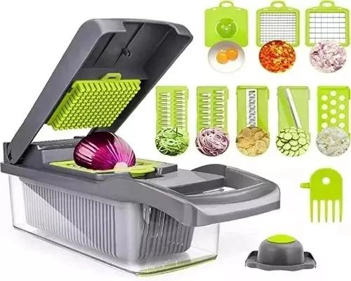 RALLADOR Y PICADOR MULTIUSO PARA FRUTAS Y VERDURAS 14 EN 1 - 2