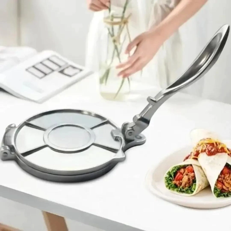 PRENSA PARA TORTILLAS Y EMPANADAS DE ALUMINIO DE 20 CM - 4