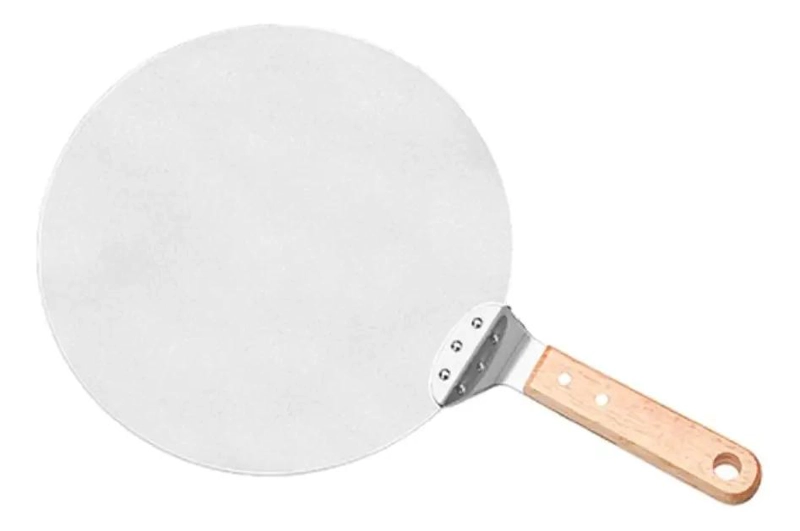 PALA PARA PIZZA REDONDA DE 30 CM CON MANGO DE MADERA PARA HORNO - 2