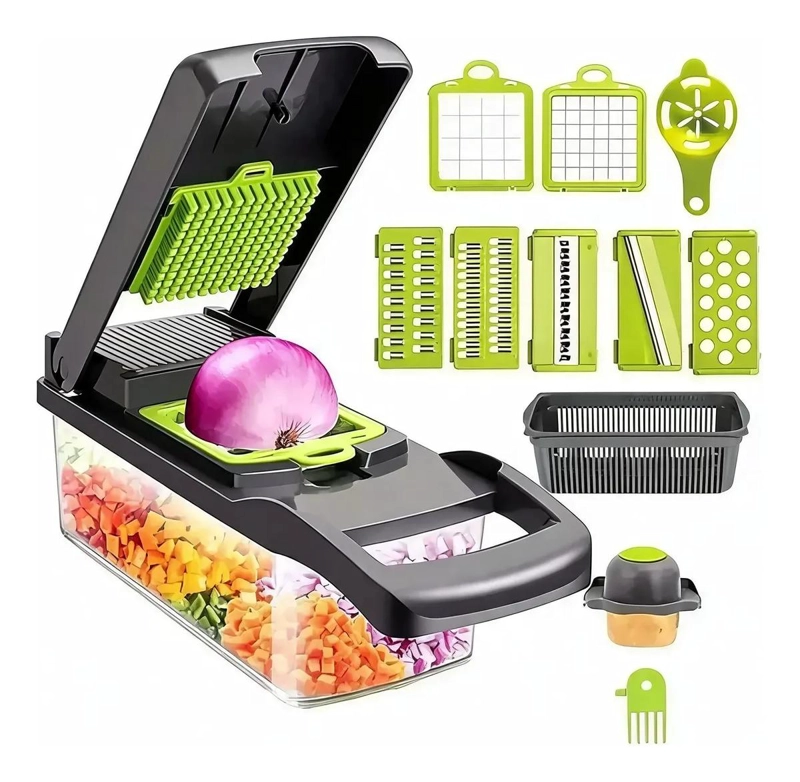 CORTADOR MANUAL MULTIFUNCIONAL PARA VERDURAS CON CUCHILLAS INTERCAMBIABLES - 1
