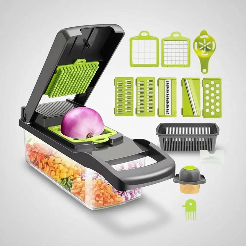 CORTADOR MANUAL MULTIFUNCIONAL PARA VERDURAS CON CUCHILLAS INTERCAMBIABLES - 4