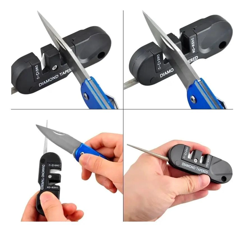 AFILADOR PORTATIL PARA CUCHILLOS DE ACERO Y CERAMICOS IDEAL PARA CAMPING Y HOGAR - 4