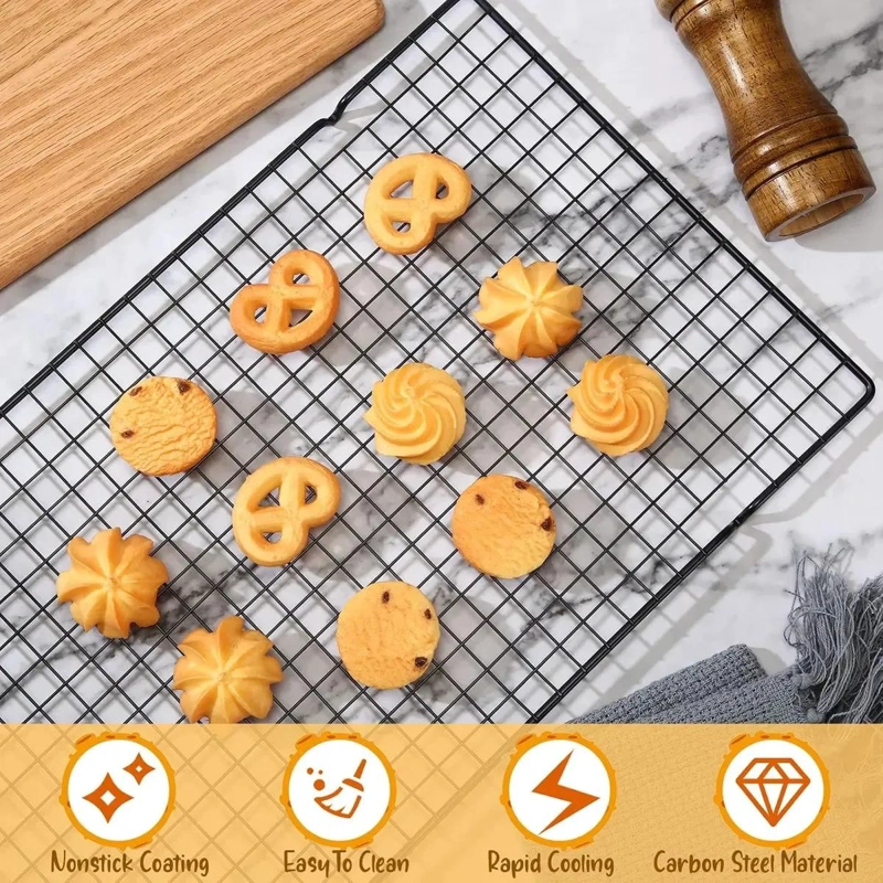 REJILLA PARA HORNEAR Y FREIR GALLETAS, PIZZA Y PAN ESTILO ANTIADHERENTE - 5