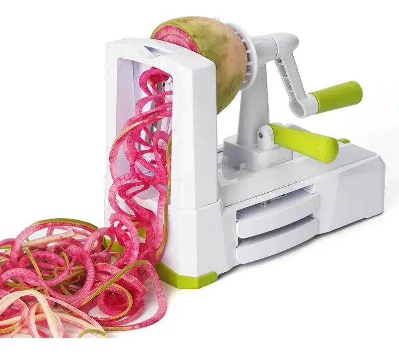 RALLADOR Y CORTADOR DE VERDURAS CON 5 CUCHILLAS PARA ESPIRALIZAR - 4