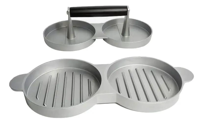 PRENSA PARA HAMBURGUESAS CON DISEÑO DOBLE PARA COCINA - 1