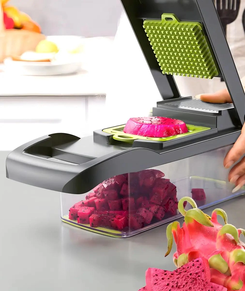 RALLADOR DE MESA MULTIFUNCIONAL CON 16 ACCESORIOS PARA COCINA - 5