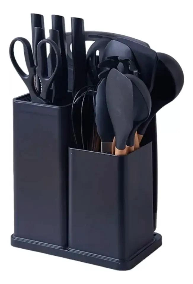 SET COMPLETO DE 19 UTENSILIOS DE COCINA EN SILICONA ANTIADHERENTE - 1