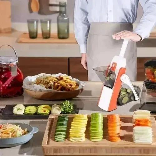PICADOR Y CORTADOR MULTIFUNCIONAL PARA VERDURAS Y FRUTAS CON RAYADOR - 3