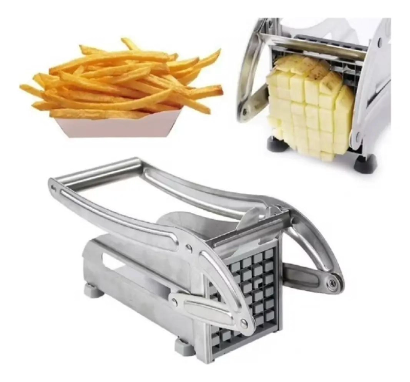 CORTADOR Y PICADOR DE PAPAS FRITAS EN ACERO INOXIDABLE RESISTENTE - 1