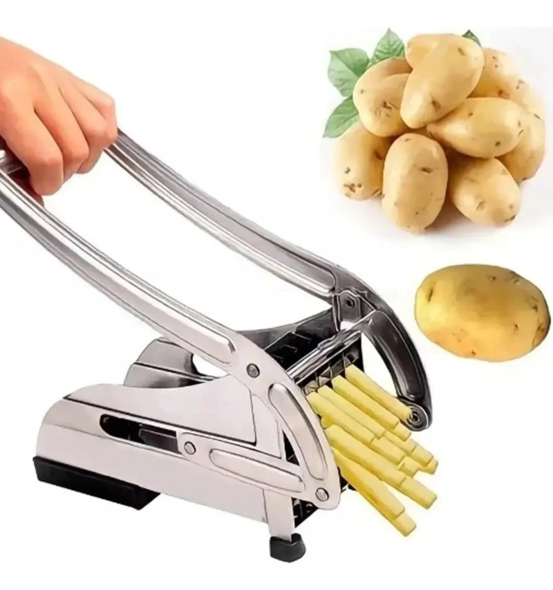 CORTADOR Y PICADOR DE PAPAS FRITAS EN ACERO INOXIDABLE RESISTENTE - 2