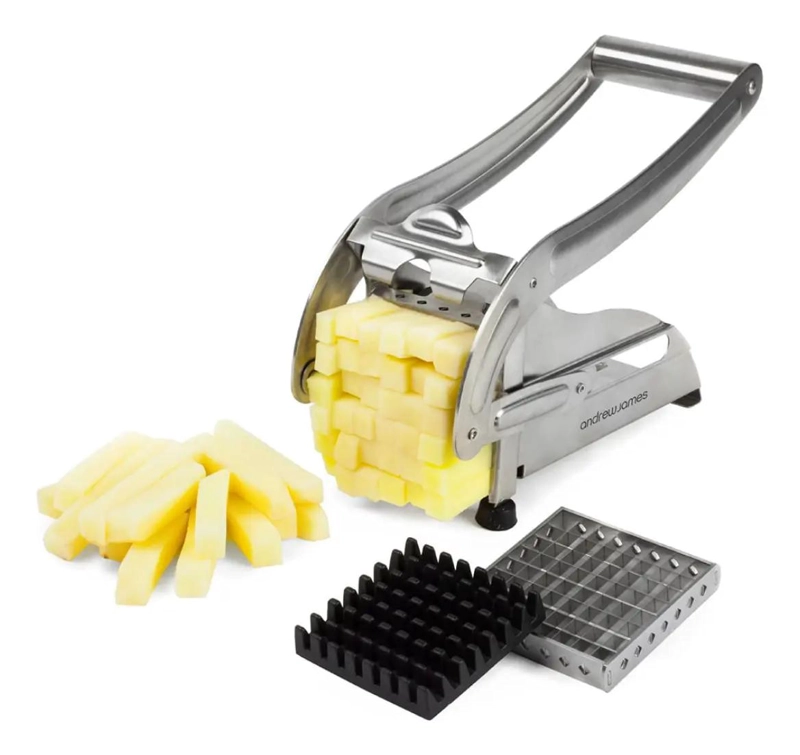 CORTADOR Y PICADOR DE PAPAS FRITAS EN ACERO INOXIDABLE RESISTENTE - 5