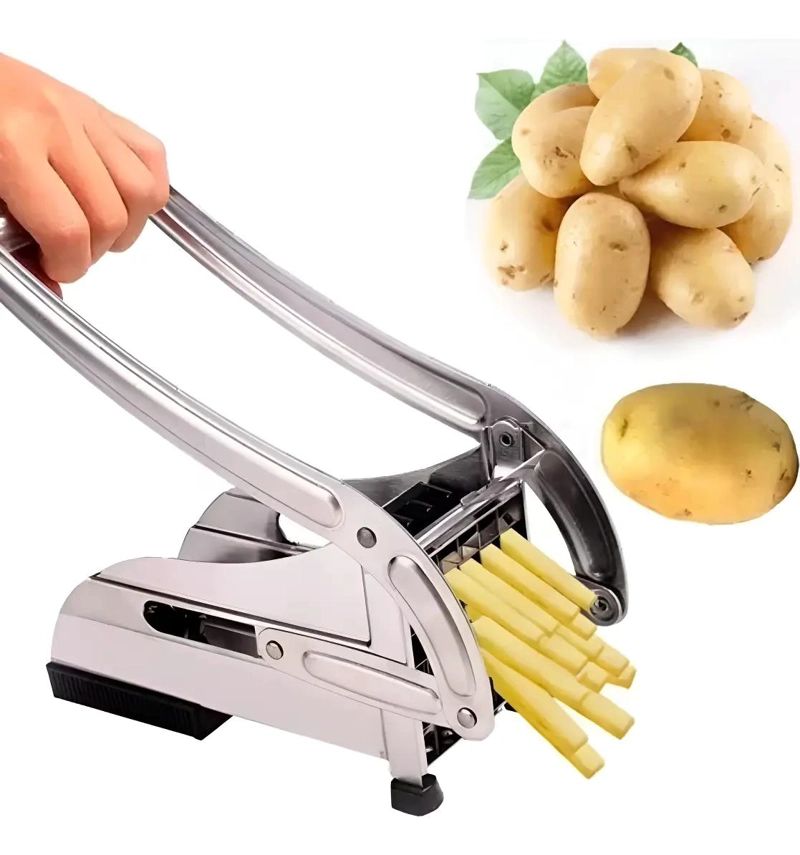CORTADOR Y PICADOR DE PAPAS FRITAS CON CUCHILLAS DE ACERO INOXIDABLE - 1