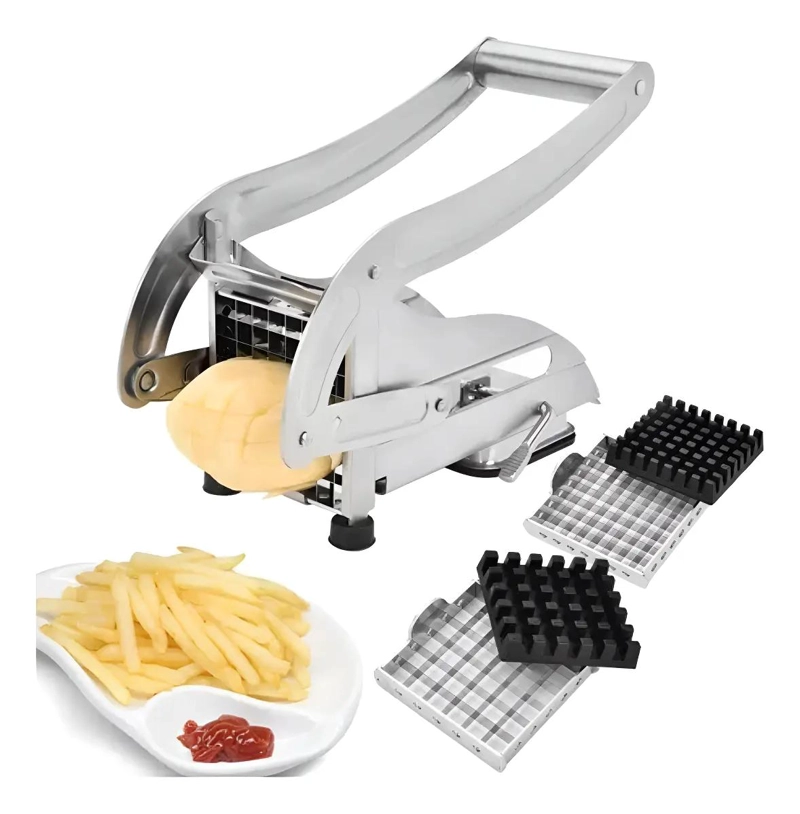 CORTADOR Y PICADOR DE PAPAS FRITAS CON CUCHILLAS DE ACERO INOXIDABLE - 3