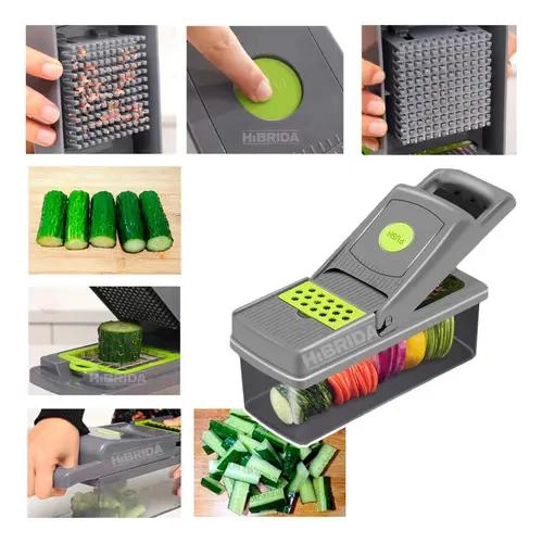 CORTADOR Y PICADOR MANUAL PARA FRUTAS Y VERDURAS CON RALLADOR INTEGRADO - 3