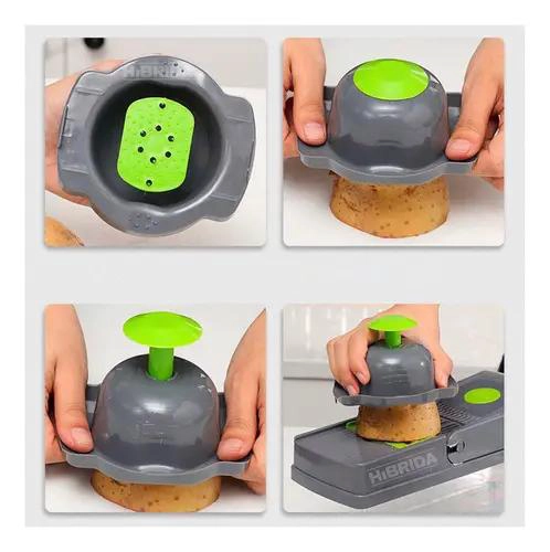 CORTADOR Y PICADOR MANUAL PARA FRUTAS Y VERDURAS CON RALLADOR INTEGRADO - 4