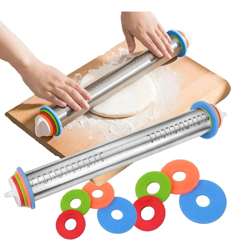 USLERO AJUSTABLE DE ACERO INOXIDABLE CON 4 NIVELES DE GROSOR PARA COCINA - 1
