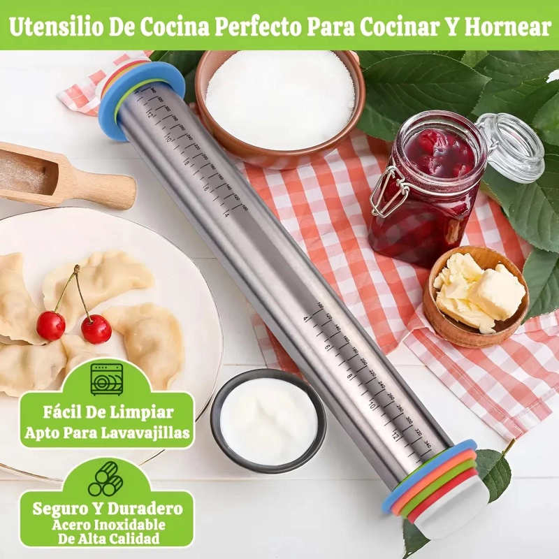 USLERO AJUSTABLE DE ACERO INOXIDABLE CON 4 NIVELES DE GROSOR PARA COCINA - 3