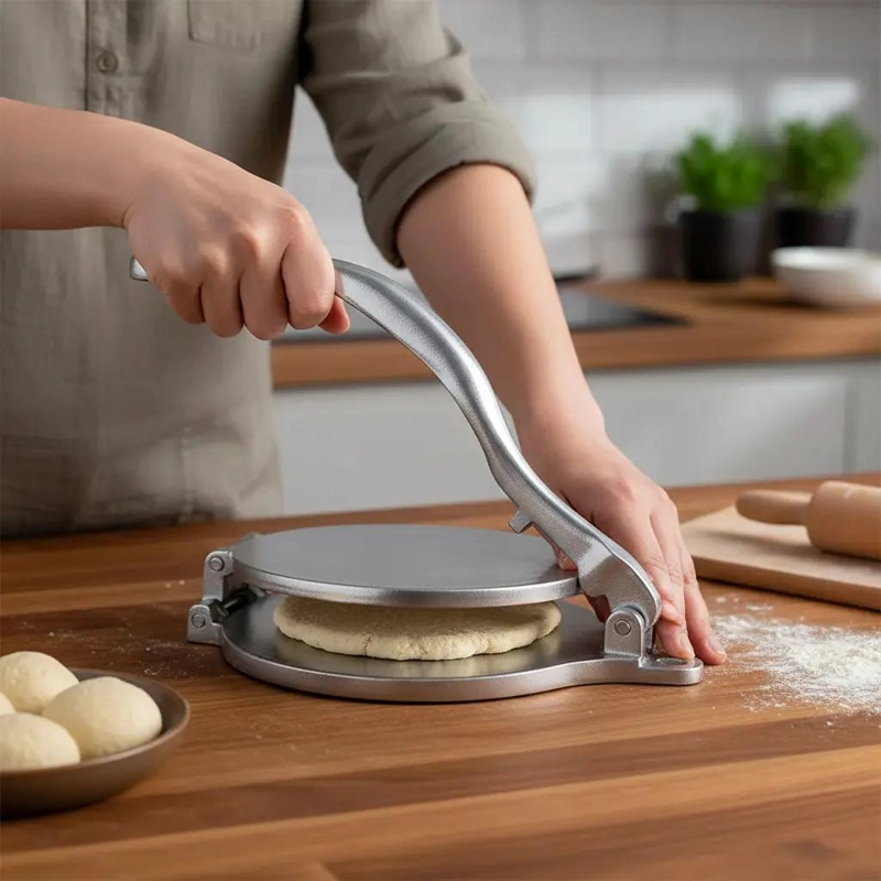 PRENSA PARA TORTILLAS Y FAJITAS DE MASA DE 25 CM DE DIAMETRO - 2