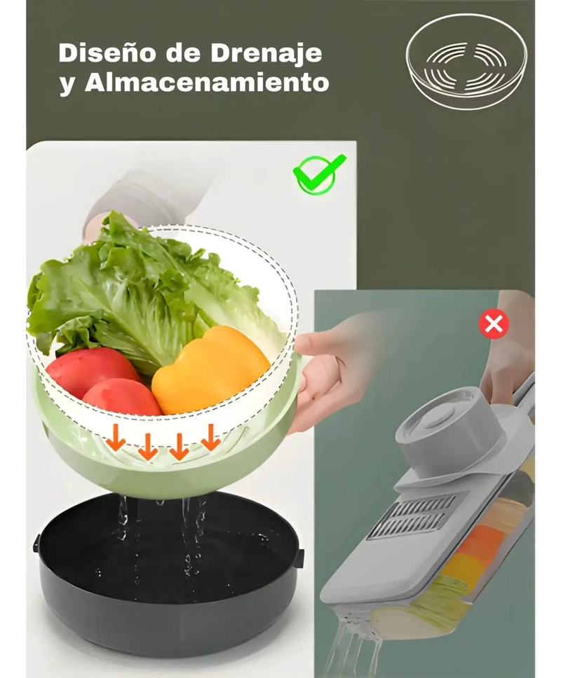 MANDOLINA PARA CORTAR Y RALLAR VERDURAS CON AJUSTE DE GROSOR - 2