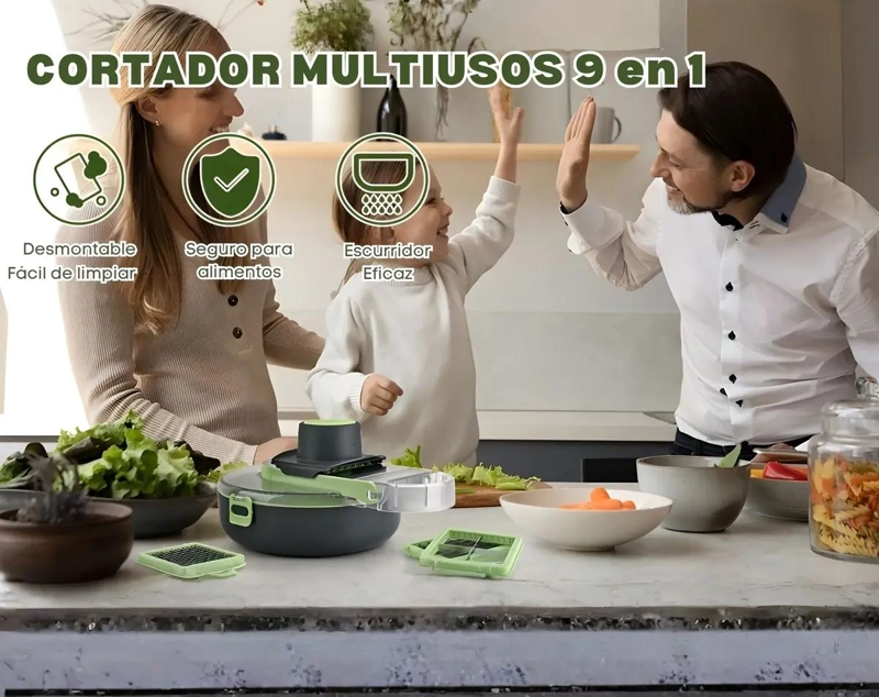MANDOLINA PARA CORTAR Y RALLAR VERDURAS CON AJUSTE DE GROSOR - 5