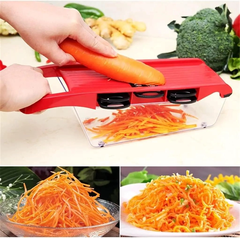 PICADOR Y RALLADOR MULTIUSO PARA VERDURAS Y FRUTAS CON DISEÑO PRACTICO - 4